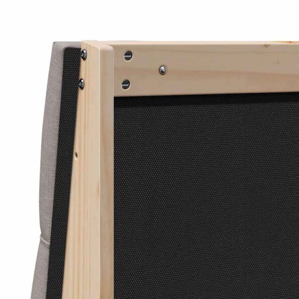 vidaXL Čalúnené čelo postele Sivohnedá 120 cm Masívne borovicové drevo – Obrázok 8