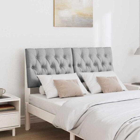 vidaXL Čalúnené čelo postele Svetlosivá 120 cm – Obrázok 3