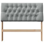 vidaXL Čalúnené čelo postele Svetlosivá 100 cm – Obrázok 4