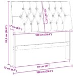vidaXL Čalúnené čelo postele Sivohnedá 100 cm Masívne borovicové drevo – Obrázok 11
