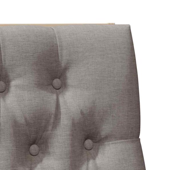 vidaXL Čalúnené čelo postele Sivohnedá 100 cm Masívne borovicové drevo – Obrázok 7
