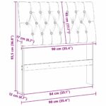 vidaXL Čalúnené čelo postele Sivohnedá 90 cm Masívne borovicové drevo – Obrázok 11