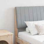 vidaXL Čalúnené čelo postele Svetlosivá 200 cm