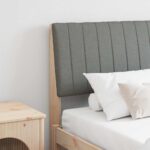 vidaXL Čalúnené čelo postele Tmavo šedá 200 cm