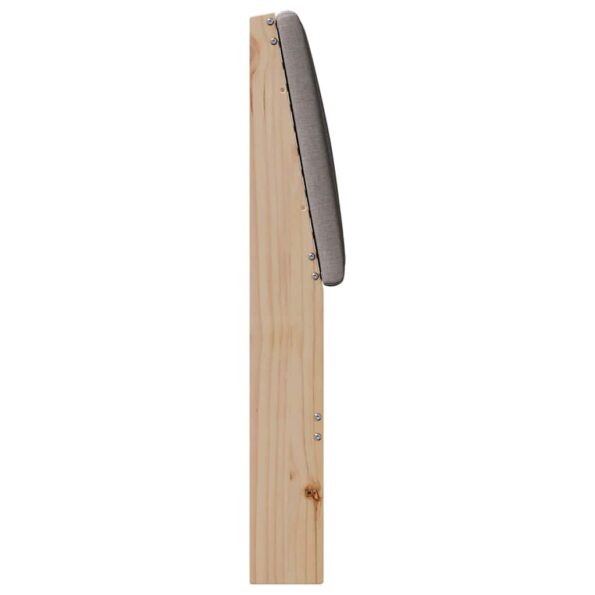 vidaXL Čalúnené čelo postele Sivohnedá 200 cm Masívne borovicové drevo – Obrázok 5