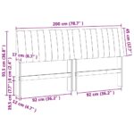 vidaXL Čalúnené čelo postele Svetlosivá 200 cm – Obrázok 11