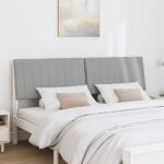 vidaXL Čalúnené čelo postele Svetlosivá 200 cm – Obrázok 3