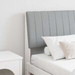 vidaXL Čalúnené čelo postele Svetlosivá 180 cm