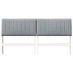 vidaXL Čalúnené čelo postele Svetlosivá 180 cm – Obrázok 4