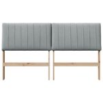 vidaXL Čalúnené čelo postele Svetlosivá 160 cm – Obrázok 4