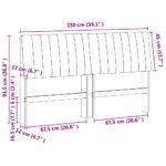 vidaXL Čalúnené čelo postele Tmavo šedá 150 cm – Obrázok 11
