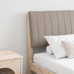 vidaXL Čalúnené čelo postele Sivohnedá 150 cm Masívne borovicové drevo