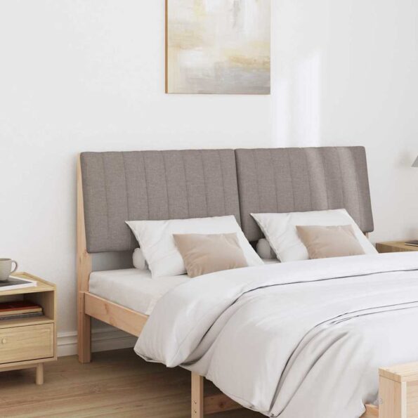 vidaXL Čalúnené čelo postele Sivohnedá 150 cm Masívne borovicové drevo – Obrázok 3