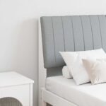 vidaXL Čalúnené čelo postele Svetlosivá 140 cm