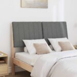 vidaXL Čalúnené čelo postele Tmavo šedá 120 cm – Obrázok 3