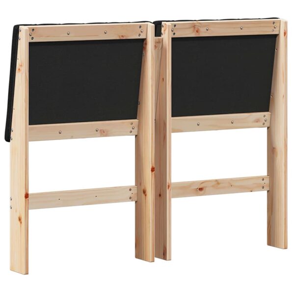 vidaXL Čalúnené čelo postele Čierna 120 cm Masívne borovicové drevo – Obrázok 6