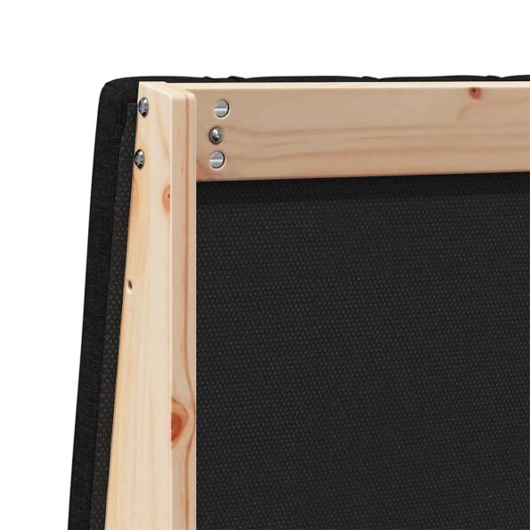 vidaXL Čalúnené čelo postele Čierna 120 cm Masívne borovicové drevo – Obrázok 8