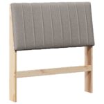 vidaXL Čalúnené čelo postele Sivohnedá 90 cm Masívne borovicové drevo – Obrázok 2