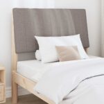 vidaXL Čalúnené čelo postele Sivohnedá 90 cm Masívne borovicové drevo – Obrázok 3