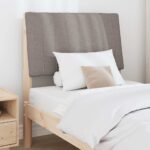 vidaXL Čalúnené čelo postele Sivohnedá 80 cm Masívne borovicové drevo – Obrázok 3