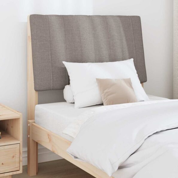 vidaXL Čalúnené čelo postele Sivohnedá 80 cm Masívne borovicové drevo – Obrázok 3