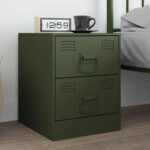 vidaXL Rukoväte na kuchyňu 2 pcs Olivová zelená 85 x 45 mm Kov