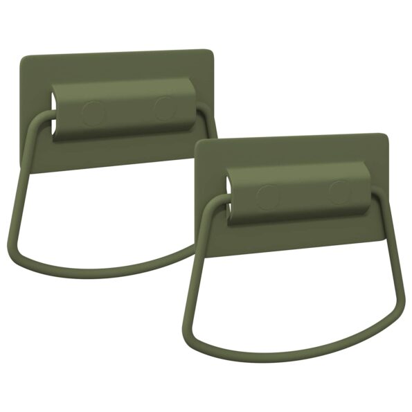 vidaXL Rukoväte na kuchyňu 2 pcs Olivová zelená 85 x 45 mm Kov – Obrázok 2
