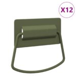 vidaXL Rukoväte na kuchyňu 12 pcs Olivová zelená 85 x 45 mm Kov – Obrázok 10