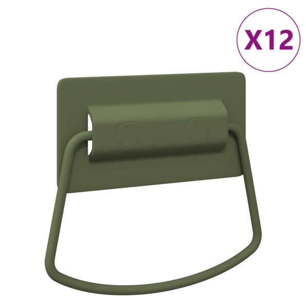 vidaXL Rukoväte na kuchyňu 12 pcs Olivová zelená 85 x 45 mm Kov – Obrázok 10