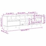 vidaXL TV skrinka Čierny dub 150 x 30 x 45 cm Kompozitné drevo – Obrázok 12