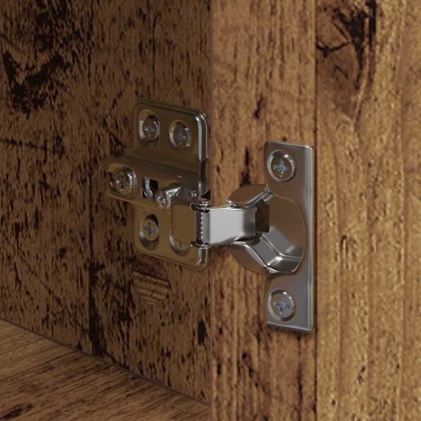 vidaXL Nočný stolík Staré drevo Kompozitné drevo – Obrázok 9