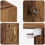 vidaXL Nástenná skrinka Staré drevo 69.5 x 34 x 90 cm Kompozitné drevo – Obrázok 9