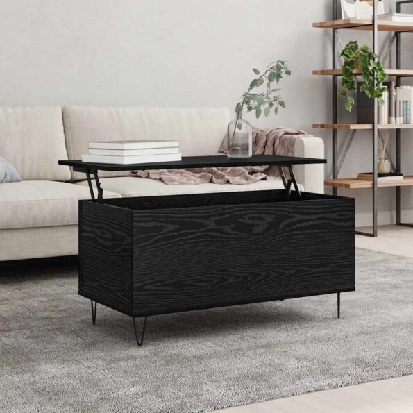 vidaXL Konferenčný stolík Čierny dub 90 x 44.5 x 45 cm – Obrázok 4