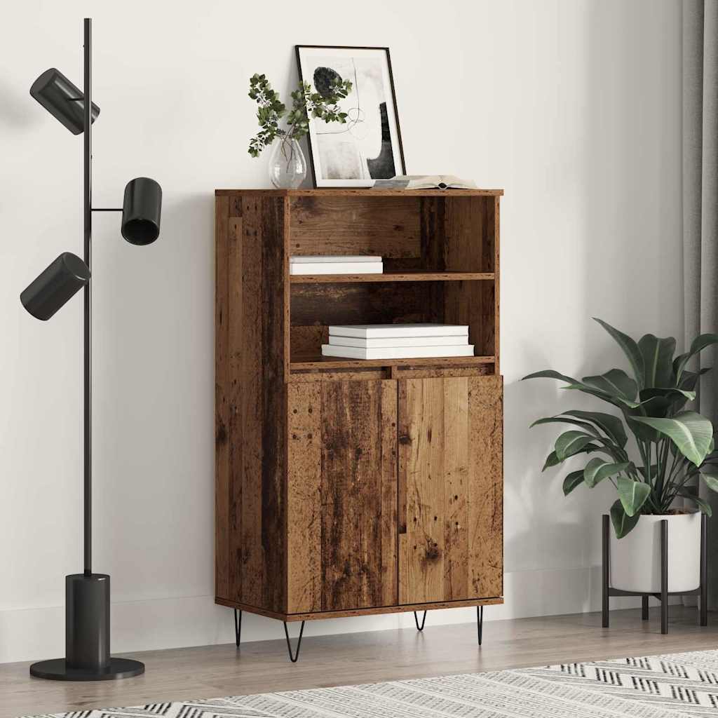 879619_1.jpg vidaXL Highboard s poličkou s úložiskom s dverami Hnedá 60 x 36 x 110 cm Kompozitné drevo – Obrázok 1