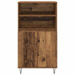 vidaXL Highboard s poličkou s úložiskom s dverami Hnedá 60 x 36 x 110 cm Kompozitné drevo – Obrázok 6