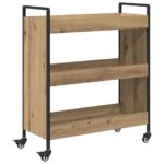 vidaXL Kuchynský vozík dub artisan 70 x 30 x 82 cm Kompozitné drevo – Obrázok 2