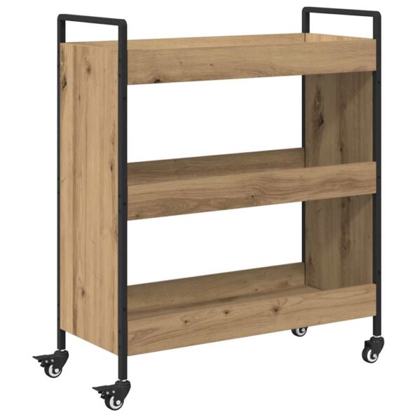 vidaXL Kuchynský vozík dub artisan 70 x 30 x 82 cm Kompozitné drevo – Obrázok 2