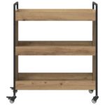 vidaXL Kuchynský vozík dub artisan 70 x 30 x 82 cm Kompozitné drevo – Obrázok 6