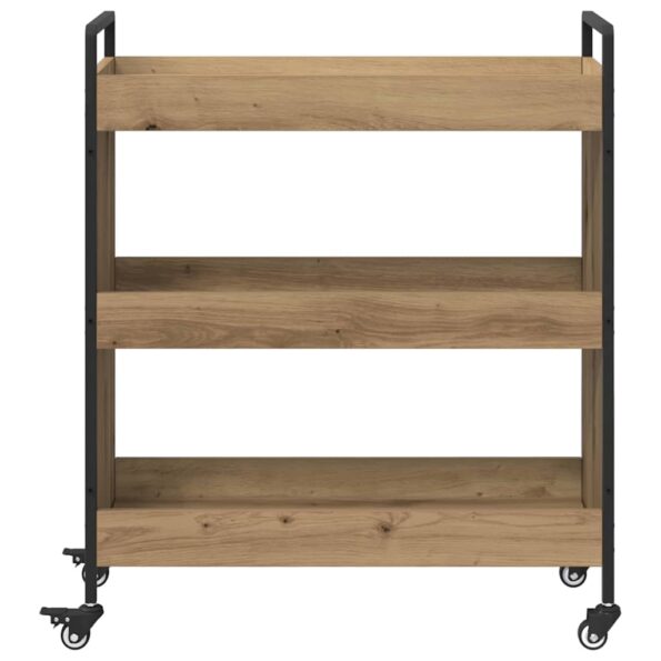 vidaXL Kuchynský vozík dub artisan 70 x 30 x 82 cm Kompozitné drevo – Obrázok 6