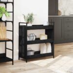 vidaXL Kuchynský vozík Čierny dub 70 x 30 x 82 cm Kompozitné drevo – Obrázok 4