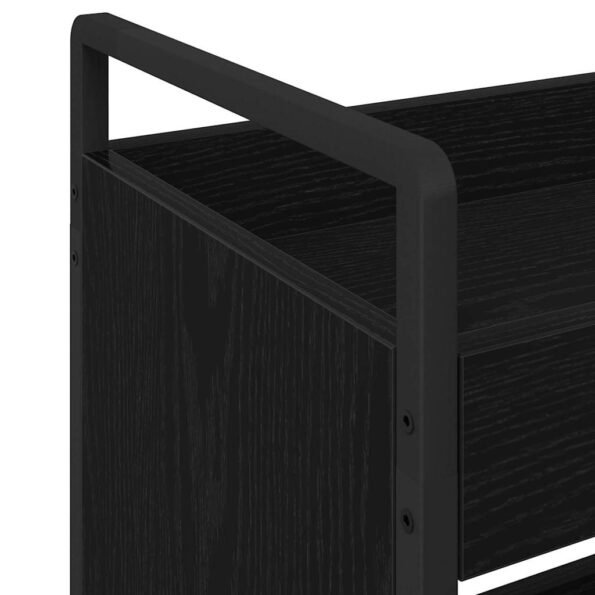 vidaXL Kuchynský vozík Čierny dub 70 x 30 x 82 cm Kompozitné drevo – Obrázok 9