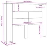 vidaXL Čelo postele skrinka Staré drevo Kompozitné drevo – Obrázok 10