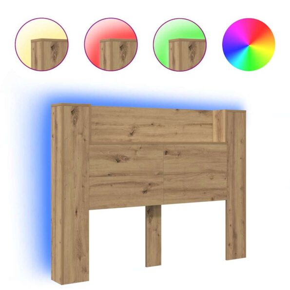 vidaXL Čelo postele skrinka dub artisan Kompozitné drevo – Obrázok 4