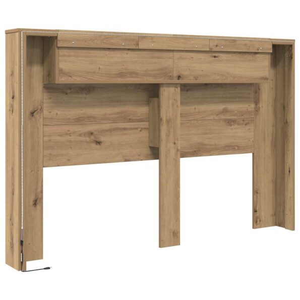 vidaXL Čelo postele skrinka dub artisan Kompozitné drevo – Obrázok 7