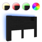 vidaXL Čelo postele skrinka Čierny dub Kompozitné drevo – Obrázok 4