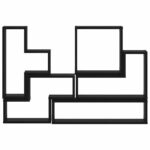 vidaXL Nástenná kocka Čierny dub 96 x 12 x 64 cm Kompozitné drevo – Obrázok 5