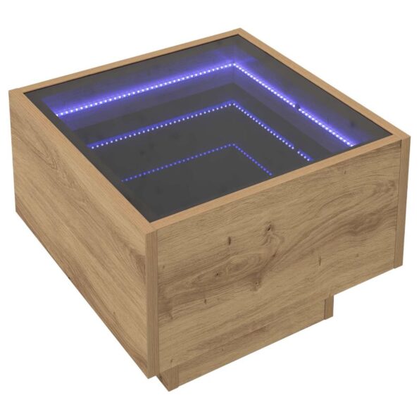 vidaXL Konferenčný stolík dub artisan 40 x 40 x 30 cm Kompozitné drevo – Obrázok 2