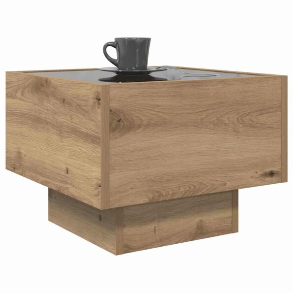 vidaXL Konferenčný stolík dub artisan 40 x 40 x 30 cm Kompozitné drevo – Obrázok 3