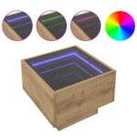 vidaXL Konferenčný stolík dub artisan 40 x 40 x 30 cm Kompozitné drevo – Obrázok 4