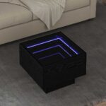 vidaXL Konferenčný stolík Čierny dub 40 x 40 x 30 cm Kompozitné drevo